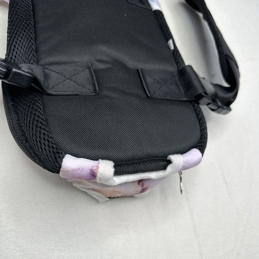 PAWABOO Pet Cat Dog Carrier Backpack Travel Hiking Adjustable Bag Purple Marble